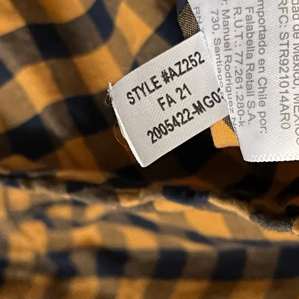 J. Crew • Men’s Yellow Navy Flex Washed Plaid Gingham Button Down Shirt
